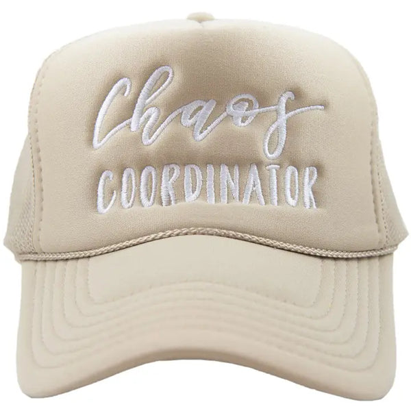 CHAOS COORDINATOR FOAM TRUCKER HAT - KHAKI