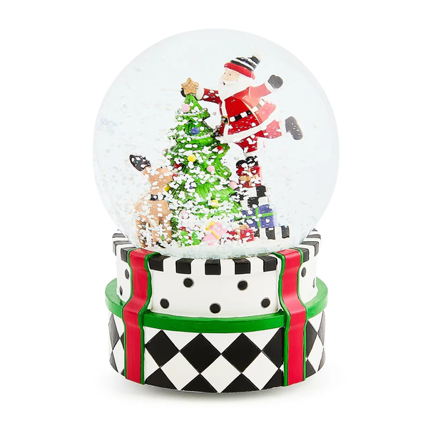 SANTA & RUDOLPH SNOW GLOBE