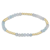 BLISSFUL PATTERN 2.5MM BEAD BRACELET - AQUAMARINE
