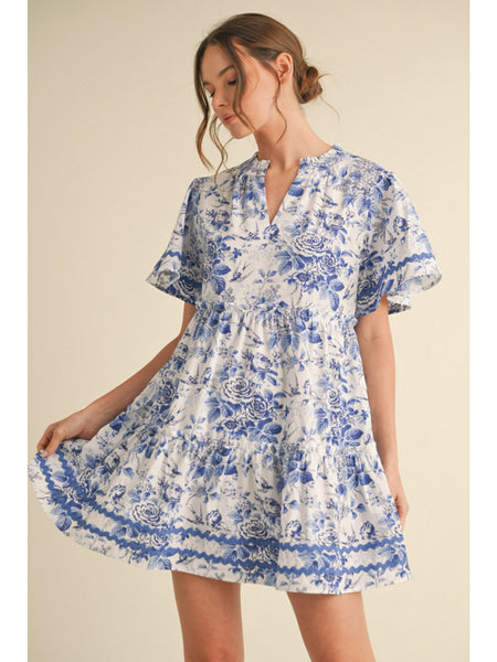BLUE TOILE DRESS