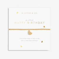 A LITTLE HAPPY BIRTHDAY GOLD BRACELET