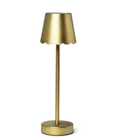 LED TABLE LAMP W/ SCALLOP EDGE - GOLD