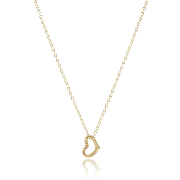 16" NECKLACE GOLD LOVE SMALL GOLD CHARM