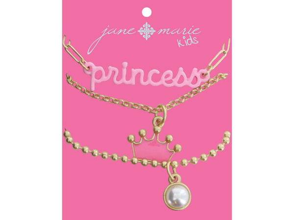 KIDS PRINCESS BAR NECKLACE SET OF 3