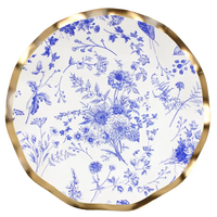 TIMELESS BLUE WAVY PAPER SALAD PLATE