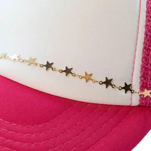 MINI GOLD STARS  HAT CHAIN