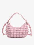 NELLIE QUILTED PUFFY SHOULDER BAG