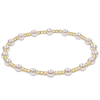 EGIRL CLASSIC SINCERITY PATTERN 4MM BEAD BRACELET - PEARL