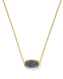 ELISA SHORT PENDANT NECKLACE GOLD MULTI DRUSY ONE SIZE