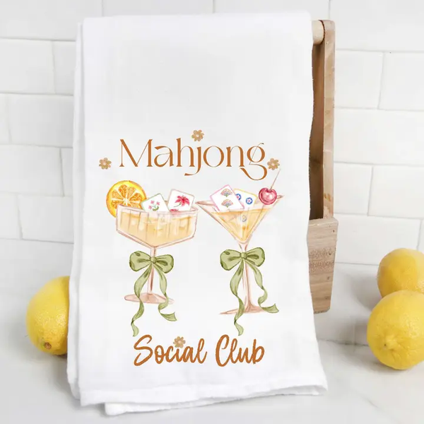 MAHJONG SOCIAL CLUB TEA TOWEL