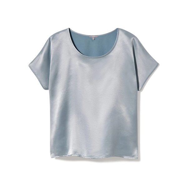 ROXXY SATIN BOXY TEE MORNING BLUE