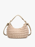 NELLIE QUILTED PUFFY SHOULDER BAG