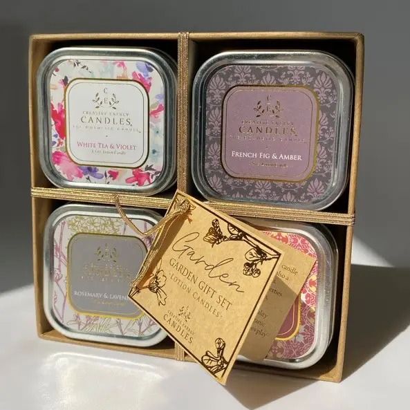 GARDEN GIFT SET: 2-IN-1 SOY LOTION CANDLES