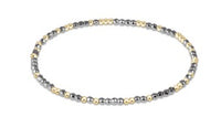 HOPE UNWRITTEN BRIGHT SILVER FACETED HEMATITE 2MM BEAD BRACELET