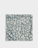 PRINTED ABSTRACT FLORAL SCARF - GREY/TAUPE