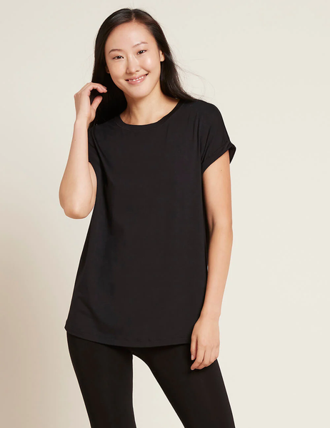 DOWNTIME LOUNGE TOP - BLACK