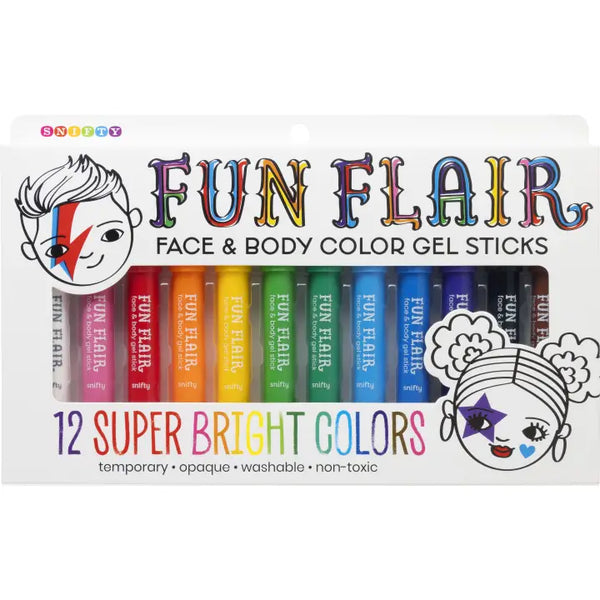 FUN FLAIR - FACE & BODY COLOR GEL STICKS