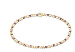 EGIRL HOPE SINCERITY 2MM BEAD BRACELET - PINK METALLIC