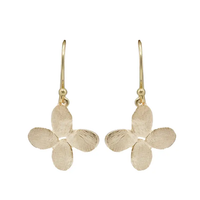 MAUI FLOWER 18K GOLD EARRINGS