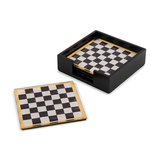 GLASS COASTERS SET/4