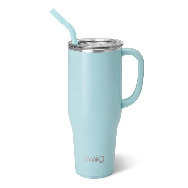 SWIG MEGA MUG 40 OZ SHIMMER AQUAMARINE