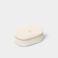 OVAL JEWELRY BOX - OFF WHITE