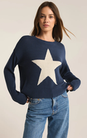 SIENNA STAR SWEATER - MIDNIGHT