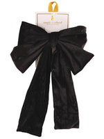 BLACK VELVET HAIR CLIP BOW