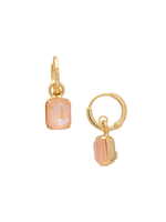 OCTAVIA HUGGIE HOOP EARRINGS GOLD/PEACH DELIGHT