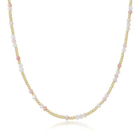 HOPE UNWRITTEN GEMSTONE 15" CHOKER - PINK OPAL