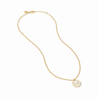 MONOGRAM SOLITAIRE NECKLACE GOLD IVORY
