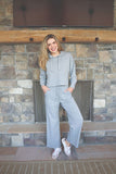 RUN WITH ME CROPPED LOUNGE SET - GRAY