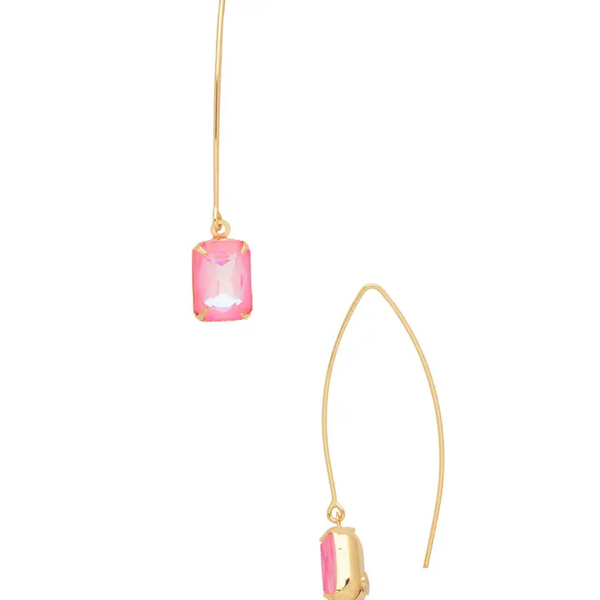 BOBBI THREADER HOOP EARRING - GOLD/ LIGHT ROSE DELITE