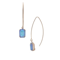 BOBBI THREADER DANGEL EARRINGS - BLUE