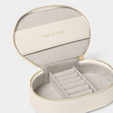 OVAL JEWELRY BOX - OFF WHITE