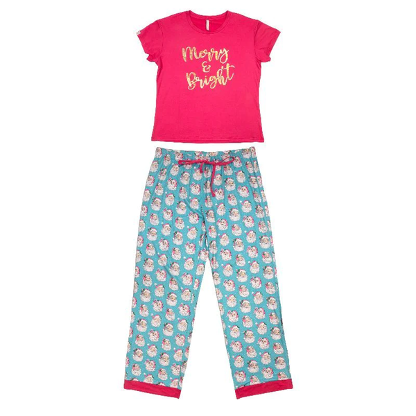 MERRY & BRIGHT SANTA PAJAMA SET