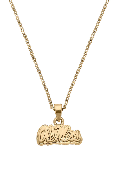 OLE MISS 24K GOLD PLATED NECKLACE