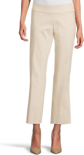 KRAZY LARRY STRETCH LINEN WIDE ANKLE PANT - STONE