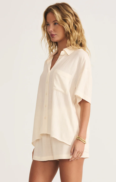 TINSLEY BUTTON UP SHIRT - SEA SALT