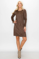 AURORA SUEDE DRESS ROUND NP - UMBER