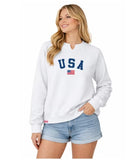 SIMPLY USA FLAG CREWNECK