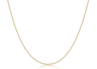 15" CHOKER CLASSIC BEADED CHAIN - GOLD