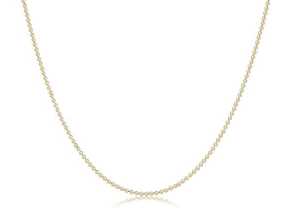 15" CHOKER CLASSIC BEADED CHAIN - GOLD