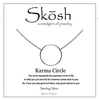 KARMA CIRCLE  STERLING NECKLACE 16"