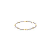 WORTHY PATTERN 3MM BEAD BRACELET - LABRADORITE
