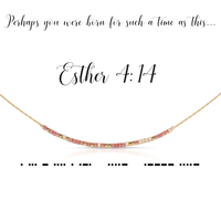 ESTHER 4:14  MORSE CODE NECKLACE