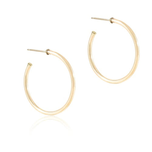 ROUND GOLD 1.25" HOOP 2MM SMOOTH