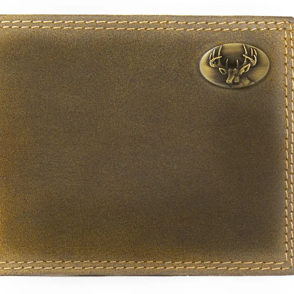 Buck Vintage Tan Leather Bifold Wallet
