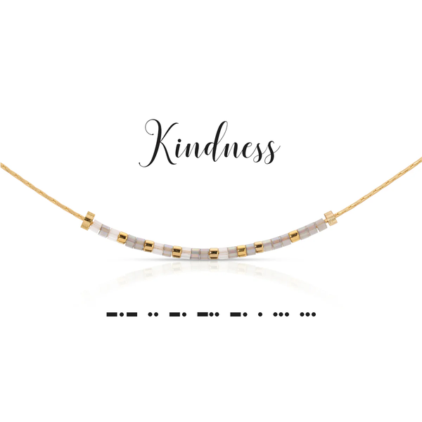 KINDNESS  MORSE CODE NECKLACE