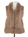 FAUX FUR VEST ONE SIZE